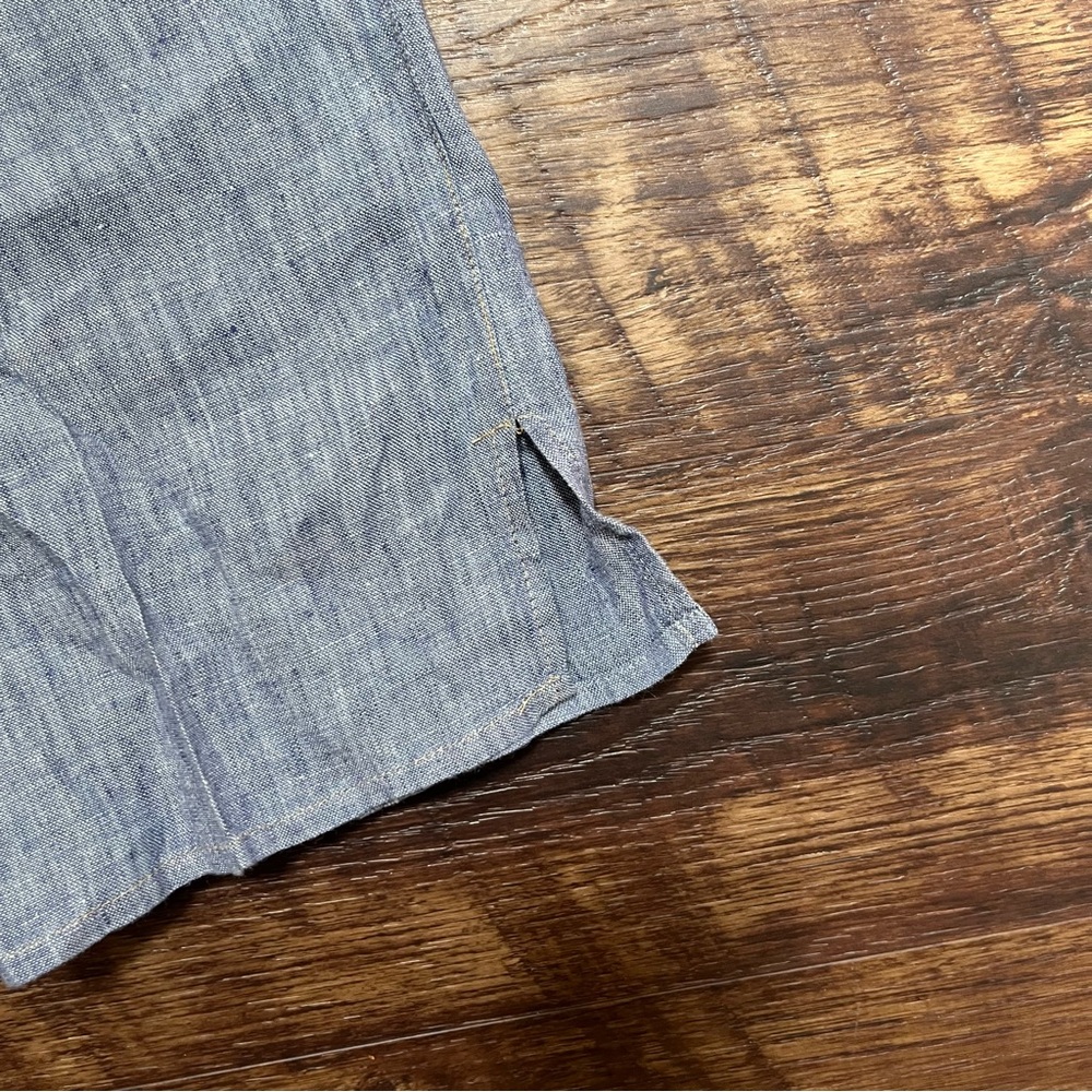 Flax by Jeanne englelhart 100% premium linen blue tapered pull on pants large - Picture 11 of 11